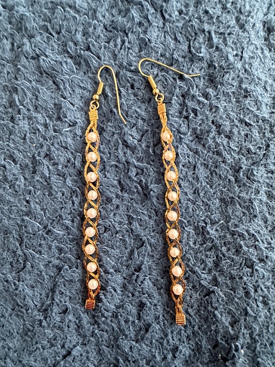 Jewelry - Gold-Tone Long Dangle Earrings with Crystal Accents